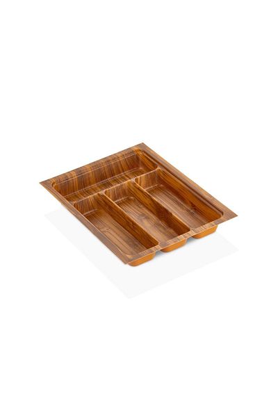 almital mobilya aksesuarları furniture accessories 26x36 Ξύλινο Πολύχρωμο Συρτάρι με 4 Θήκες για Κουτάλια - Μέγιστο 22,5x32,5 cm