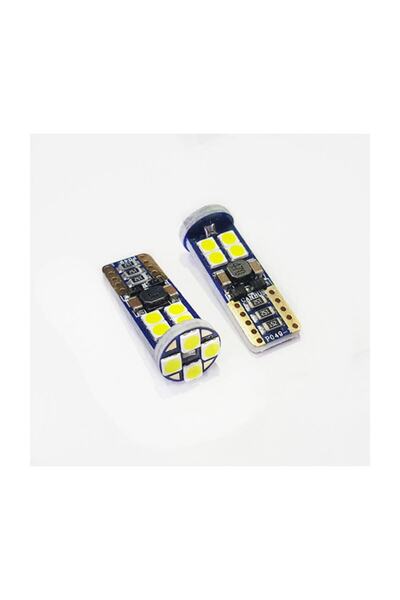 FEMEX T10 3030 Chip 12ledli 650lumen Turkuaz Led Ampul Aktif Canbus
