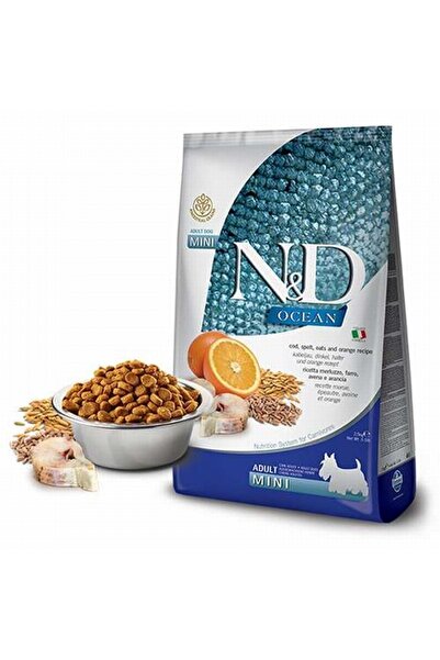 N&D Düşük Tahıllı Morina Balıklı Ve Portokallı Küçük Irk Yetişkin Köpek Mamas...