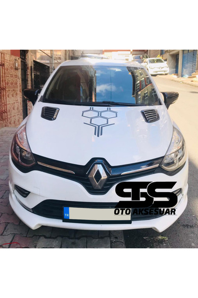 Furens Renault Clio 4 Uyumlu Piano Black Kaput Üstü Havalandırma Izgarası