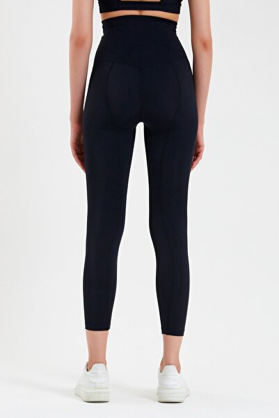 GRAB Siyah Yüksek Bel Toparlayıcı Kadın Spor Tayt