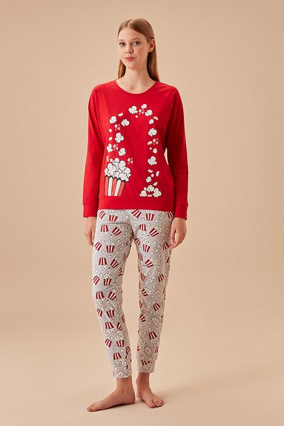 SUWEN Pajama Set Red