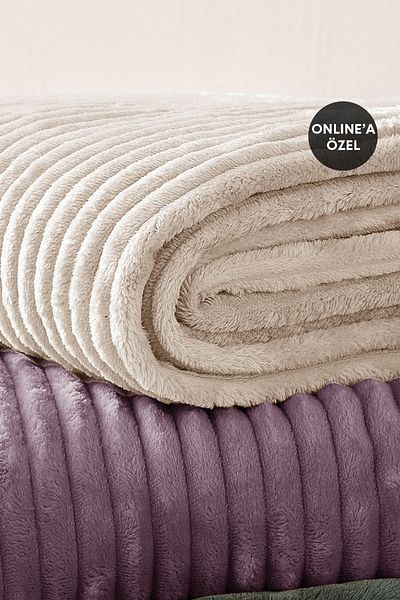 Yataş Holly Wellsoft Ecru Tv Blanket