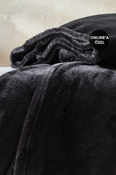 Yataş بطانية تلفزيون Olenna Wellsoft مقاس 140x190 أنثراسايت