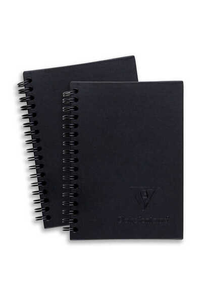 Clairefontaine Carbon Siyah Çizim Bloğu A6 120gr 60 Yaprak Yandan Spiralli