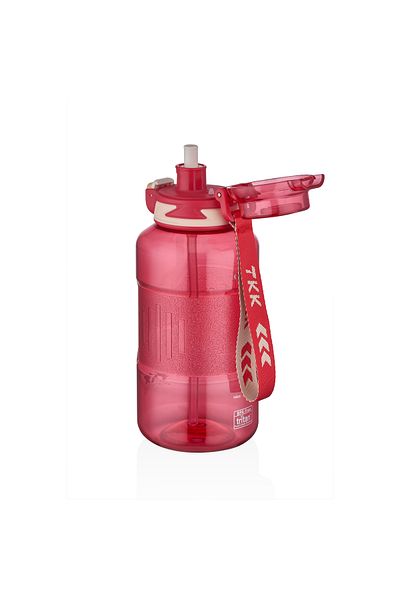 Vagonlife 1500ml Sports Flask with Carrying Strap Suitable for Use with or without Strawberry