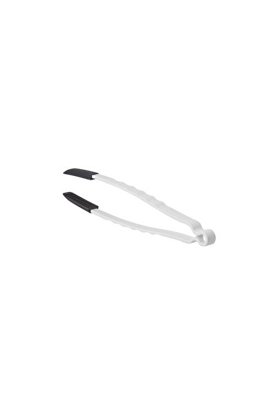 ALBETTO Silicone Tip Plastic Tongs White 32cm