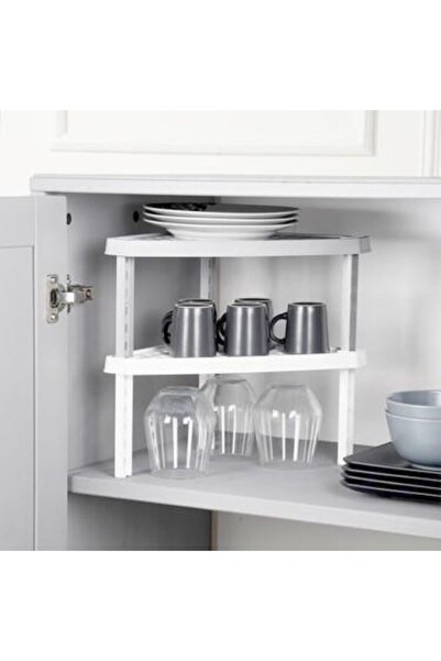 ALBETTO 2 قطعة أقدام رف زاوية مثلثة بلاستيكية قابلة للطي