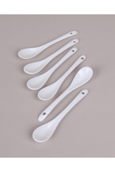 ALBETTO Set of 6 Porcelain Tea Nescafe Spoons 12,5cm