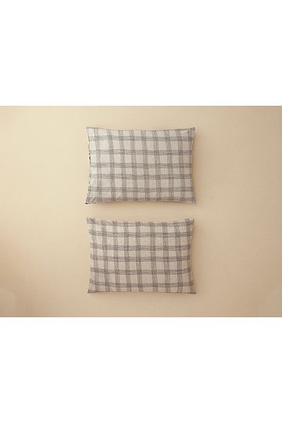 English Home Cosmos Garden Digital Printed Soft Cotton 2-Piece Pillow Case 50x70 Beige