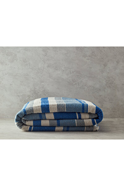 English Home Ριγέ Μονή Κουβέρτα Four Seasons 150x200 cm Μπλε