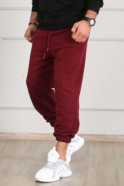 Madmext Bordeauxroter Oversize-Trainingsanzug mit kurzem Bein für Herren 4832