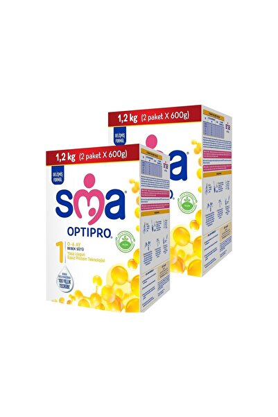 SMA Optipro 1 0-6 Ay Bebek Sütü 1200 gr X 2 Adet