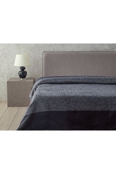 English Home Modern Chevron Cotton Single Blanket 150x200 Cm Gray