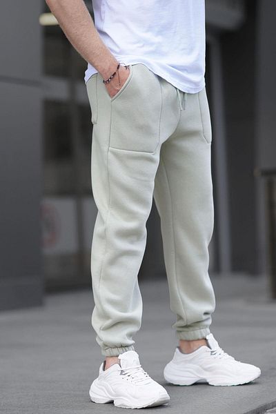 Madmext Grüne Herren Basic Jogginghose mit Taschendetail 6522