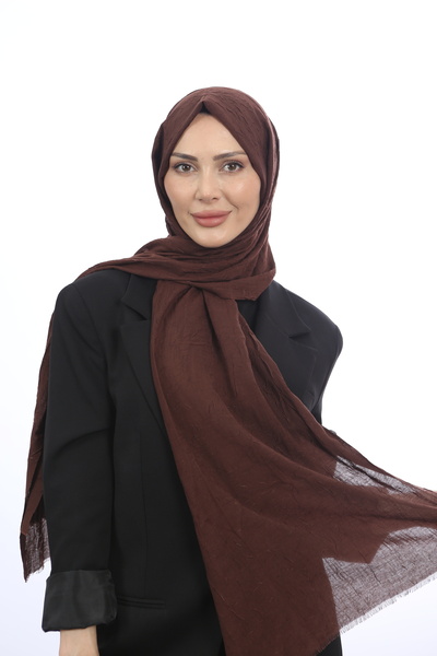Trablus Hijab Women's Bamboo Scarf Shawl Acıkahve