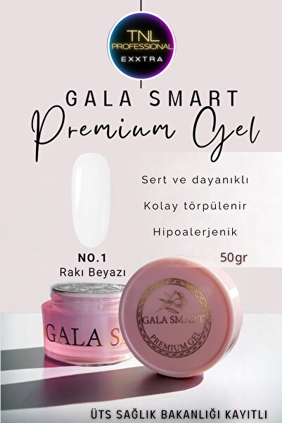 tnl professional Gala Smart Protez Tırnak Jeli No: 01 Rakı Beyazı Orta Akışka...