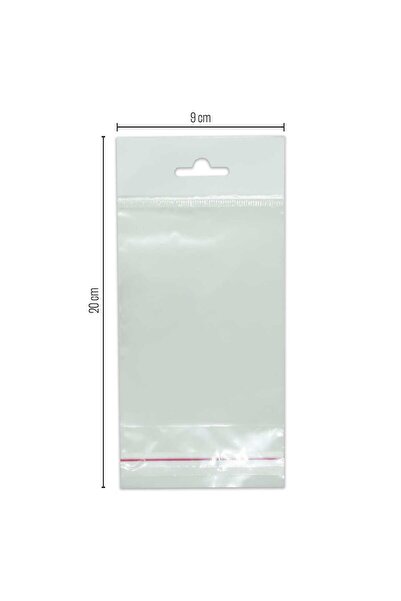 paketlemetezgahı 10*20 Sedefli Askılı (ASKI KISMI BEYAZ) Bantlı Opp (PARLAK-Ş...