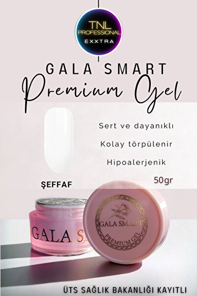 tnl professional Gala Smart Protez Tırnak Jeli Şeffaf Orta Akışkan Kıvam 50 g...