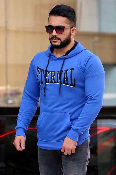 Madmext Φούτερ με στάμπα Saks Hooded 4175