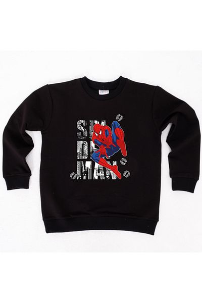 SPIDERMAN Hanorac pentru copii din țesătură de bumbac spiderman imprimat