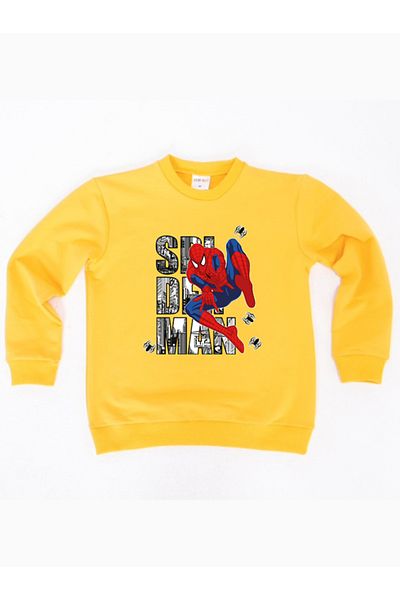 SPIDERMAN Hanorac pentru copii din țesătură de bumbac spiderman imprimat