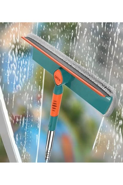 AYLA STAND Telescopic Double-Sided Glass Cleaner Wall Surface Glass Wiping Apparatus Mop Microfiber