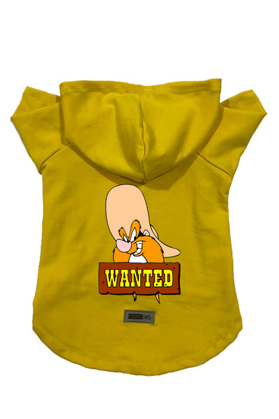 Monopetz سويت شيرت من الصوف بغطاء للرأس ملابس للكلاب والقطط - أصفر J-Sam - مق...