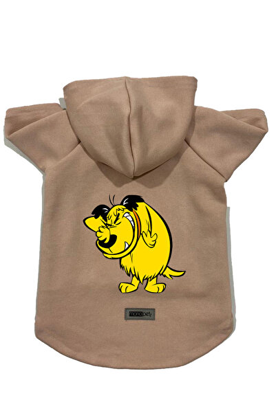 Monopetz سويت شيرت من الصوف بغطاء للرأس ملابس للكلاب والقطط - بيج رابوغينتو -...