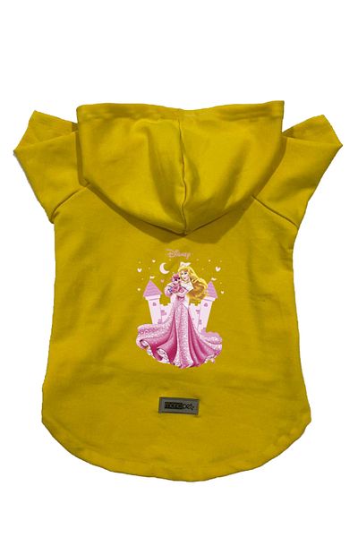 Monopetz Hooded Fleece Sweatshirt Dog and Cat Outfit & Dress - Yellow Princess