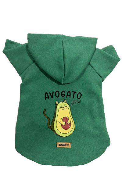 Monopetz Hooded Fleece Sweatshirt Dog and Cat Outfit & Dress - Green Avogato