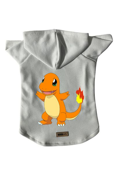 Monopetz Hooded Fleece Sweatshirt Dog and Cat Outfit & Dress - White Pokemon