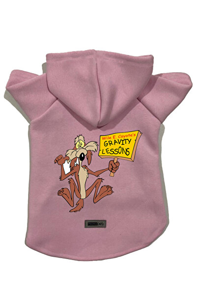 Monopetz سويت شيرت من الصوف بغطاء للرأس ملابس للكلاب والقطط - وردي Coiote - م...