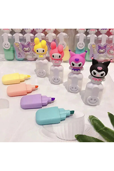 facnspt فافوريكونسبت - هايلايتر كورومي وميلودي كاواي مكون من 6 قطع