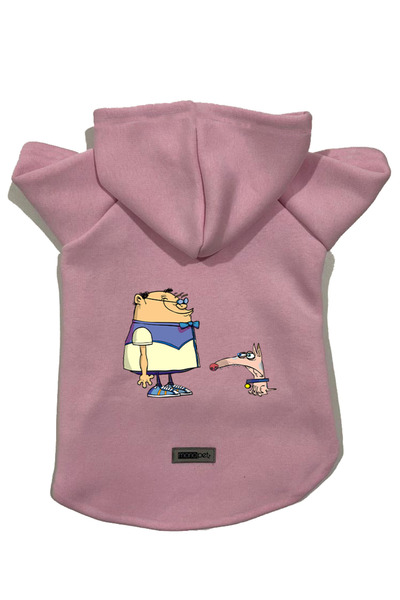 Monopetz سويت شيرت من الصوف بغطاء للرأس للكلاب والقطط - مقاس L