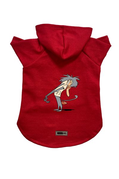 Monopetz Hooded Fleece Sweatshirt Dog and Cat Outfit & Dress - Red IR005