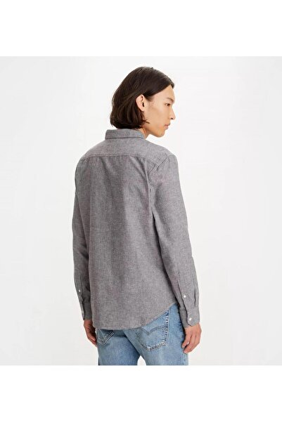 Levi's Men's Shirt LS BATTERY HM SHIRT SLIM BLACK AGATE 86625-0018