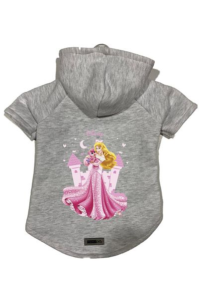 Monopetz Hooded Fleece Sweatshirt Dog and Cat Outfit & Dress - Gray Princess