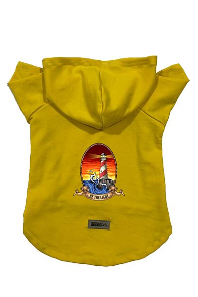 Monopetz Hooded Fleece Sweatshirt Dog and Cat Outfit & Dress - Yellow Lighthouse