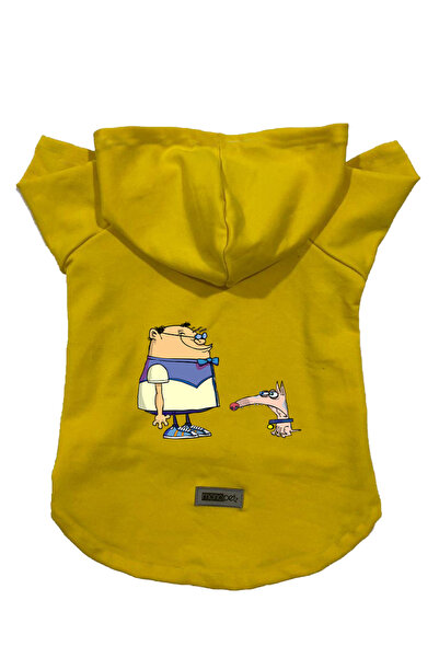 Monopetz Yellow Cando - XL Size Hooded Fleece Sweatshirt Dog and Cat Outfit D...