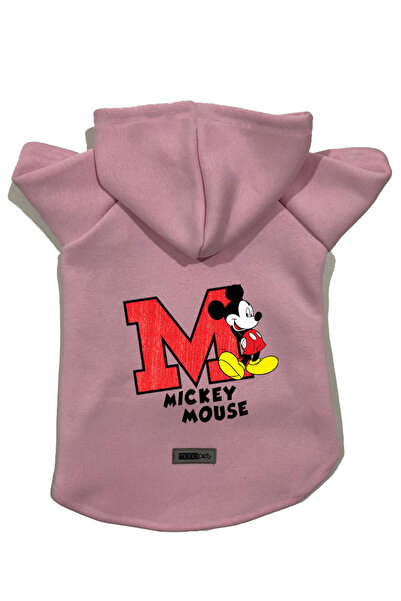 Monopetz Kapişonlu Polar Sweatshirt Köpek ve Kedi Kıyafeti & Elbisesi - Pembe...