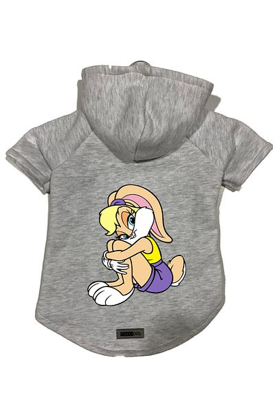 Monopetz Hooded Fleece Sweatshirt Dog and Cat Outfit & Dress - Gray Lola