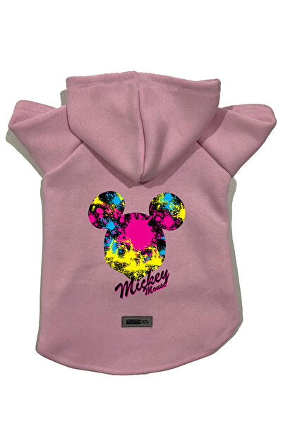 Monopetz Hooded Fleece Sweatshirt Dog and Cat Outfit & Dress - Pink New Micke...