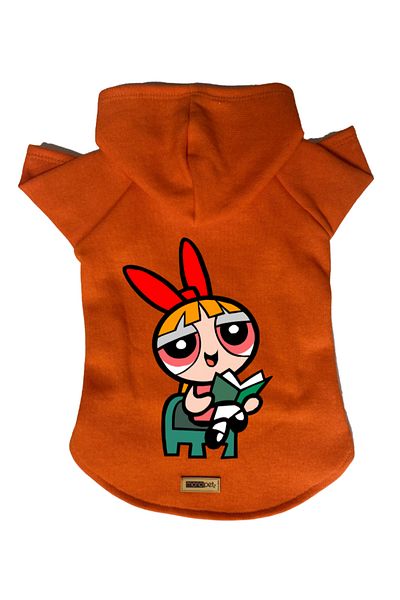 Monopetz Hooded Fleece Sweatshirt Dog and Cat Outfit & Dress - Orange Blossom