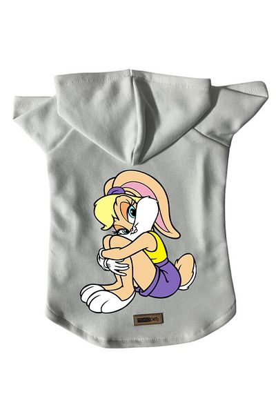 Monopetz Hooded Fleece Sweatshirt Dog and Cat Outfit & Dress - White Lola