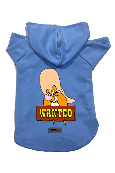 Monopetz Hooded Fleece Sweatshirt Dog and Cat Outfit & Dress - Blue J-Sam - S...