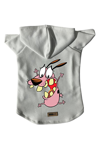 Monopetz سويت شيرت من الصوف بغطاء للرأس ملابس للكلاب والقطط - أبيض كورج - مقاس M