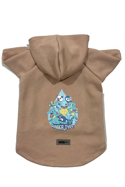 Monopetz Hooded Fleece Sweatshirt Dog and Cat Outfit & Dress - Beige Scuerou