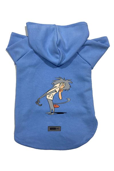 Monopetz Hooded Fleece Sweatshirt Dog and Cat Outfit & Dress - Blue IR005