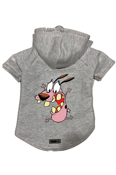 Monopetz Hooded Fleece Sweatshirt Dog and Cat Outfit & Dress - Gray Courage